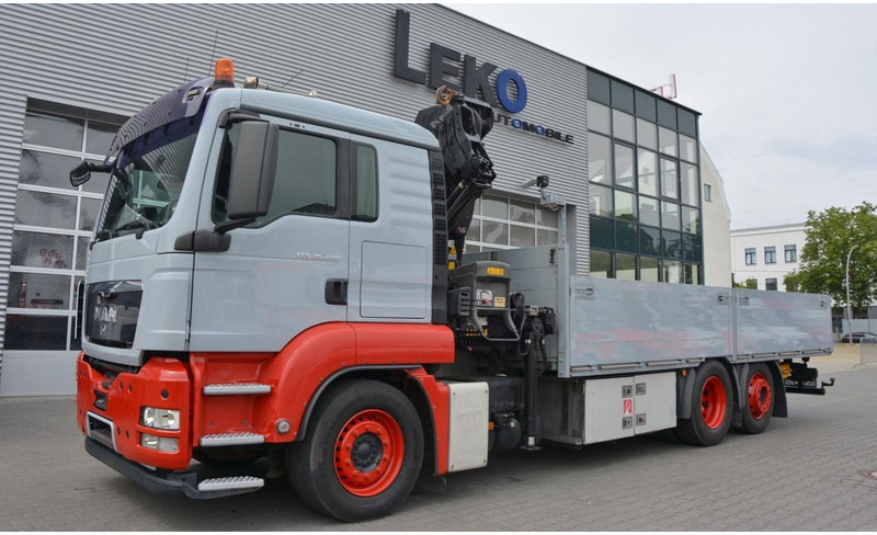 MAN 6,4 m Flatbed + Crane HIAB 211EP 6X2 KRAN HIAB 211EP 6.5m Container Pr - Camion plateau, Camion grue: photos 1 MAN 6,4 m Flatbed + Crane HIAB 211EP 6X2 KRAN HIAB 211EP 6.5m Container Pr - Camion plateau, Camion grue: photos 1