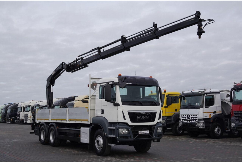MAN TGS 26.400 / 6x4 / SKRZYNIOWY - 6,5M / HDS HIAB 188 4xwysów 13 M - Camion plateau, Camion grue: photos 4 MAN TGS 26.400 / 6x4 / SKRZYNIOWY - 6,5M / HDS HIAB 188 4xwysów 13 M - Camion plateau, Camion grue: photos 4