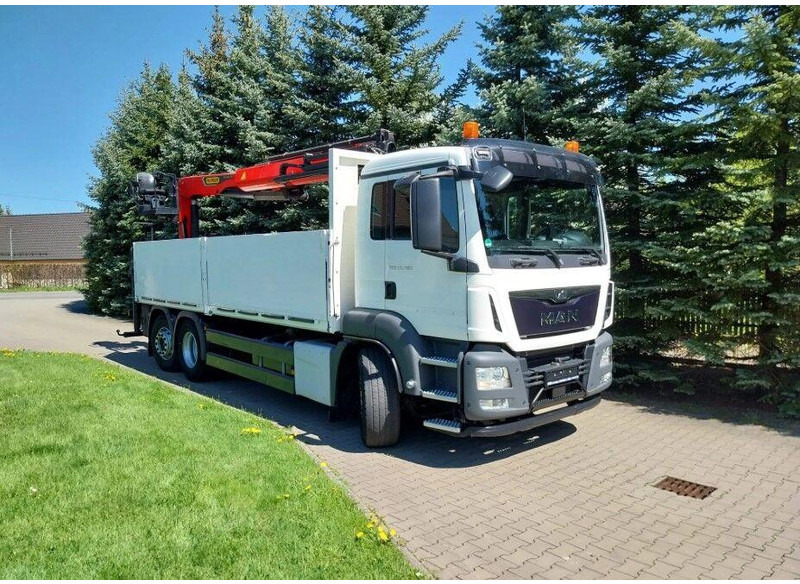 MAN TGS 26.400 Flatbed + Crane Palfinger PK 23001L - Camion plateau, Camion grue: photos 3 MAN TGS 26.400 Flatbed + Crane Palfinger PK 23001L - Camion plateau, Camion grue: photos 3