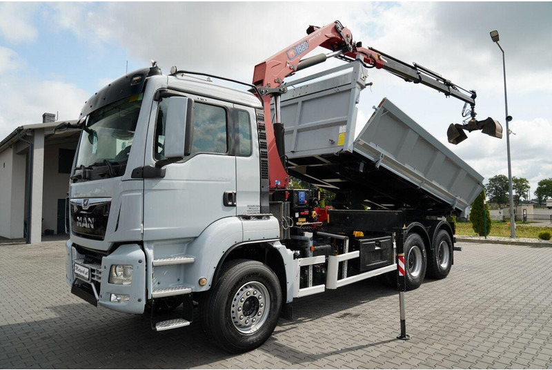 MAN TGS 33.360 / WYWROTKA + HDS - Camion benne, Camion grue: photos 2 MAN TGS 33.360 / WYWROTKA + HDS - Camion benne, Camion grue: photos 2