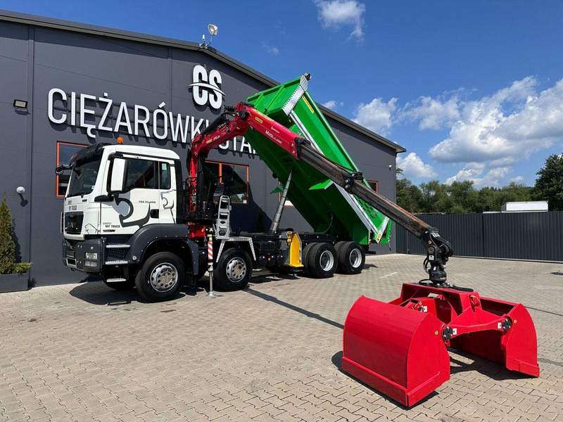 MAN TGS TGX 35.400 // 8x4 // E5 // wywrotka kiper + HDS z czerpakiem - Camion benne, Camion grue: photos 1 MAN TGS TGX 35.400 // 8x4 // E5 // wywrotka kiper + HDS z czerpakiem - Camion benne, Camion grue: photos 1