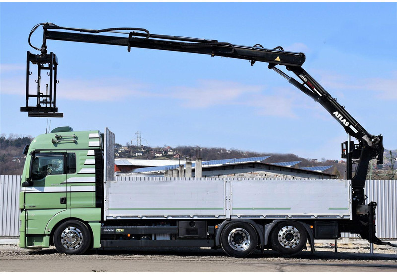 MAN TGX 26.440 Pritsche 6,60 m* ATLAS 125.2V-A12VB - Camion plateau, Camion grue: photos 5 MAN TGX 26.440 Pritsche 6,60 m* ATLAS 125.2V-A12VB - Camion plateau, Camion grue: photos 5