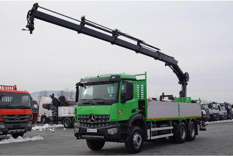 Mercedes-Benz AROCS 2636 / 6x4 / SKRZYNIOWY- 6,5 M / + HDS HIAB 4x wysów: 13 m - Camion plateau, Camion grue: photos 1 Mercedes-Benz AROCS 2636 / 6x4 / SKRZYNIOWY- 6,5 M / + HDS HIAB 4x wysów: 13 m - Camion plateau, Camion grue: photos 1