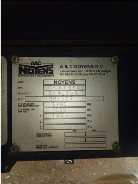 Noyens Platós félpótkocsi - Semi-remorque plateau: photos 5 Noyens Platós félpótkocsi - Semi-remorque plateau: photos 5