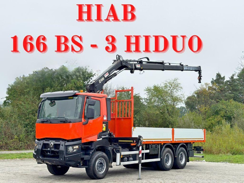 Renault K 380 * HIAB 166 BS-3 HIDUO + FUNK* 6x4 - Camion benne, Camion grue: photos 1 Renault K 380 * HIAB 166 BS-3 HIDUO + FUNK* 6x4 - Camion benne, Camion grue: photos 1
