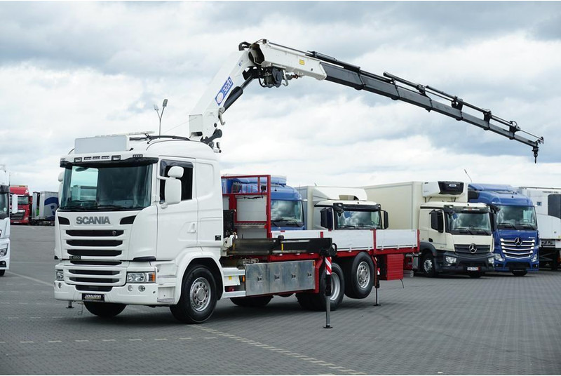 Scania G 490 / 6 X 2 / SKRZYNIOWY + HDS / HMF 3220 K7 / WYSIĘG 18,9 M - Camion plateau, Camion grue: photos 1 Scania G 490 / 6 X 2 / SKRZYNIOWY + HDS / HMF 3220 K7 / WYSIĘG 18,9 M - Camion plateau, Camion grue: photos 1