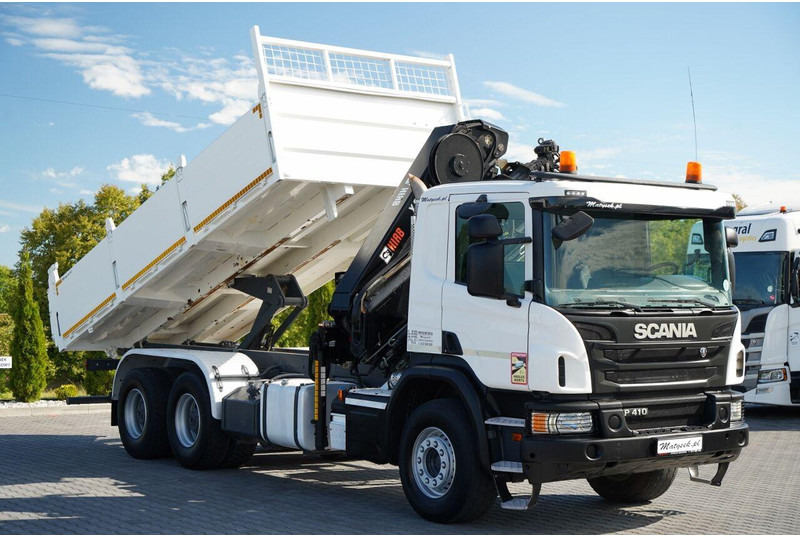 Scania P 410 / 6x4 / WYWROTKA - 6 M + HDS HIAB XS 211 / STEROWANIE RADI - Camion benne, Camion grue: photos 4 Scania P 410 / 6x4 / WYWROTKA - 6 M + HDS HIAB XS 211 / STEROWANIE RADI - Camion benne, Camion grue: photos 4