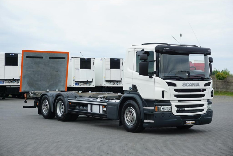 Scania P 410 / ACC / E 6 / BDF + WINDA / 7.15 , 7.45, 7.82 M / OŚ SKRĘT - Châssis cabine: photos 1 Scania P 410 / ACC / E 6 / BDF + WINDA / 7.15 , 7.45, 7.82 M / OŚ SKRĘT - Châssis cabine: photos 1