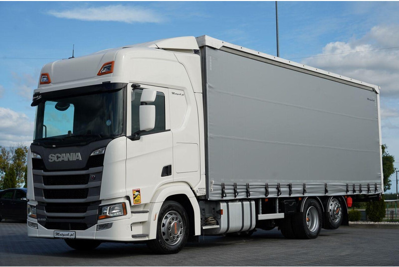 Scania R 450 / MEGA / 6x2 / FIRANKA - 8,2 m / SOLÓWKA / OŚ PODNOSZONA / - Camion à rideaux coulissants: photos 1 Scania R 450 / MEGA / 6x2 / FIRANKA - 8,2 m / SOLÓWKA / OŚ PODNOSZONA / - Camion à rideaux coulissants: photos 1