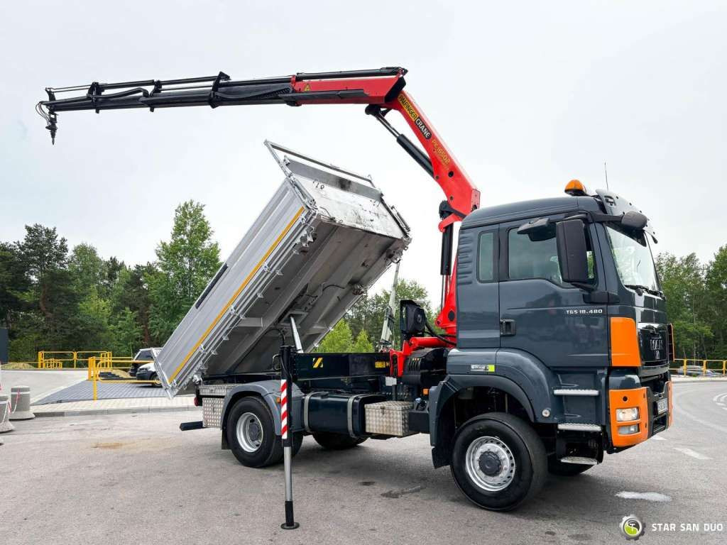 MAN TGS 18.480 PALFINGER PK 16502 HDS Crane,Kipper - Camion grue: photos 3 MAN TGS 18.480 PALFINGER PK 16502 HDS Crane,Kipper - Camion grue: photos 3