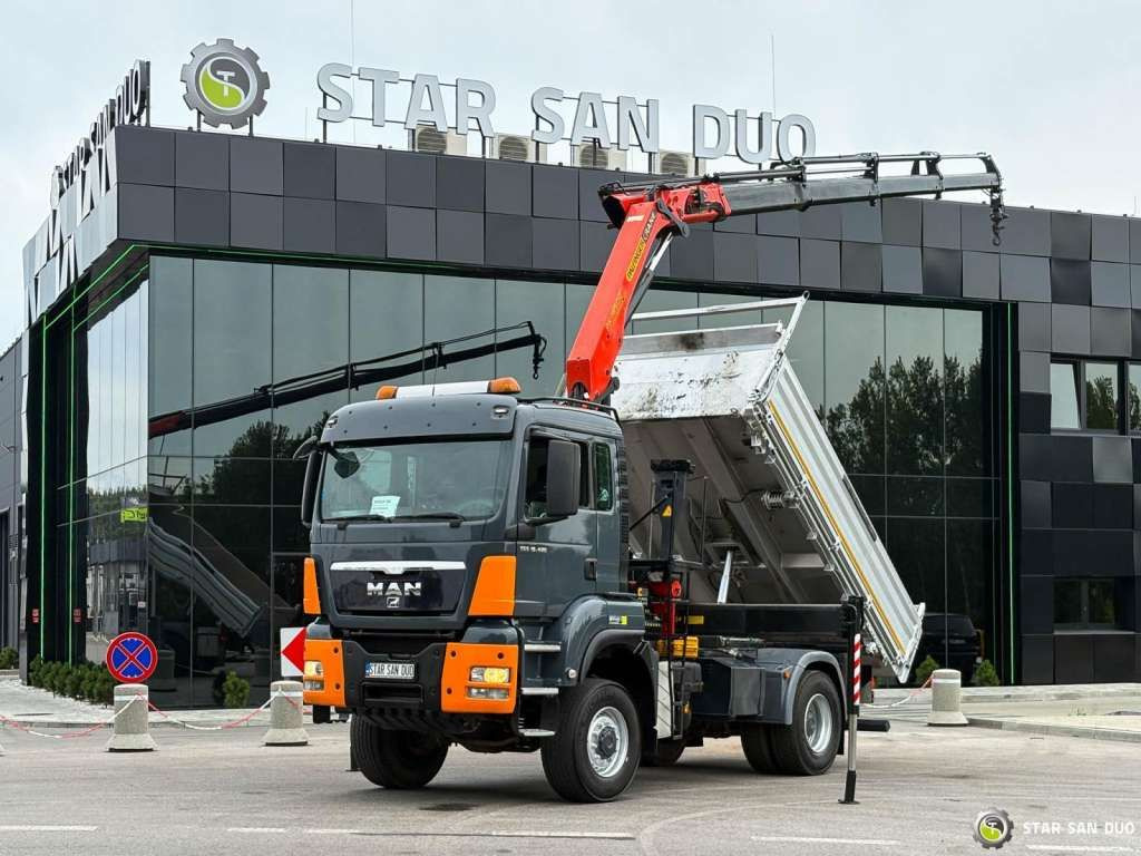 MAN TGS 18.480 PALFINGER PK 16502 HDS Crane,Kipper - Camion grue: photos 2 MAN TGS 18.480 PALFINGER PK 16502 HDS Crane,Kipper - Camion grue: photos 2