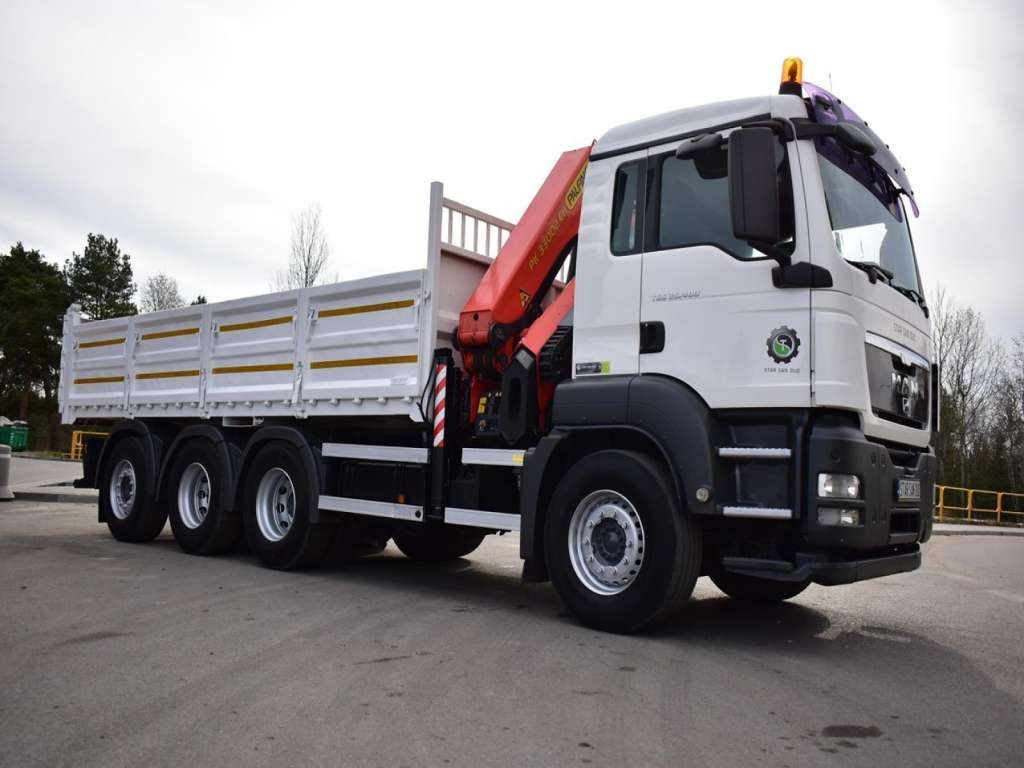 MAN TGS 35.400 8X4 PALFINGER PK 33002 CRANE KIPPER - Camion grue: photos 3 MAN TGS 35.400 8X4 PALFINGER PK 33002 CRANE KIPPER - Camion grue: photos 3