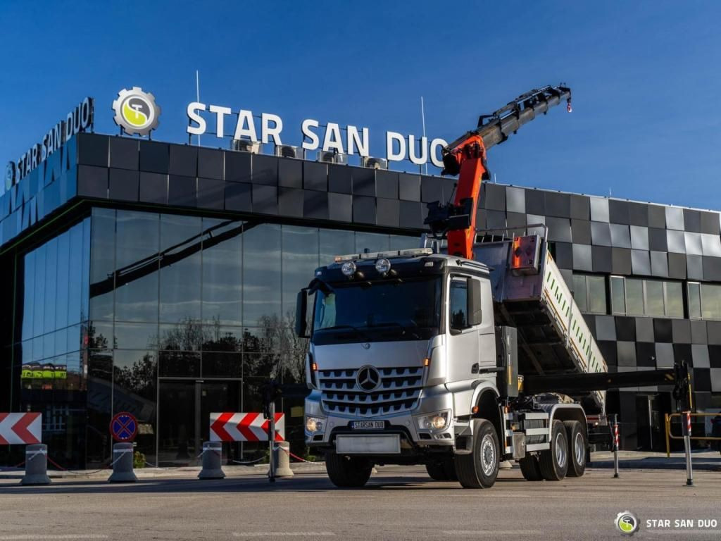 Mercedes-Benz AROCS 2651 6x6 PALFINGER PK 34002 CRANE KIPER - Camion benne: photos 1 Mercedes-Benz AROCS 2651 6x6 PALFINGER PK 34002 CRANE KIPER - Camion benne: photos 1