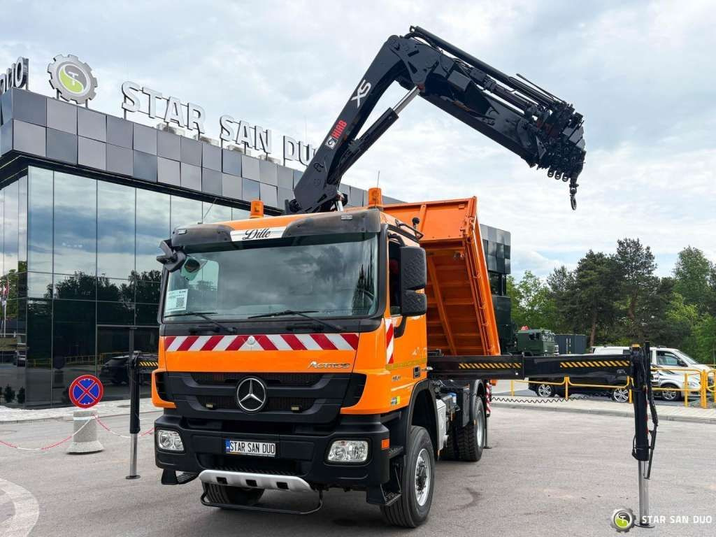 Mercedes-Benz Actros 1841 AK 4x4 Hiab 288E-7 Crane Kipper - Camion benne: photos 4 Mercedes-Benz Actros 1841 AK 4x4 Hiab 288E-7 Crane Kipper - Camion benne: photos 4