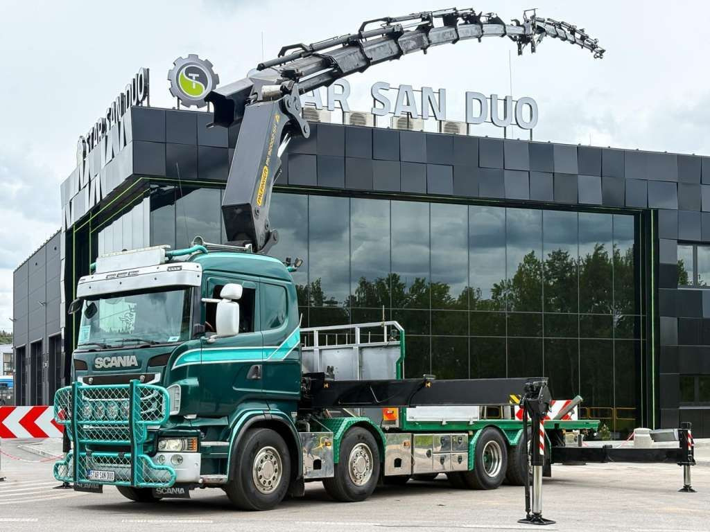 Scania R480 8x2 PALFINGER PK 92002 SH FLY JIB CRANE - Camion grue: photos 1 Scania R480 8x2 PALFINGER PK 92002 SH FLY JIB CRANE - Camion grue: photos 1