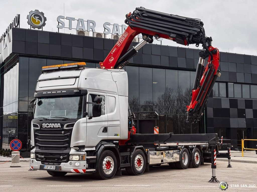 Camion grue Scania  R730 8x2 Fassi F990 Fly Jib 30m Crane Euro 6: photos 16