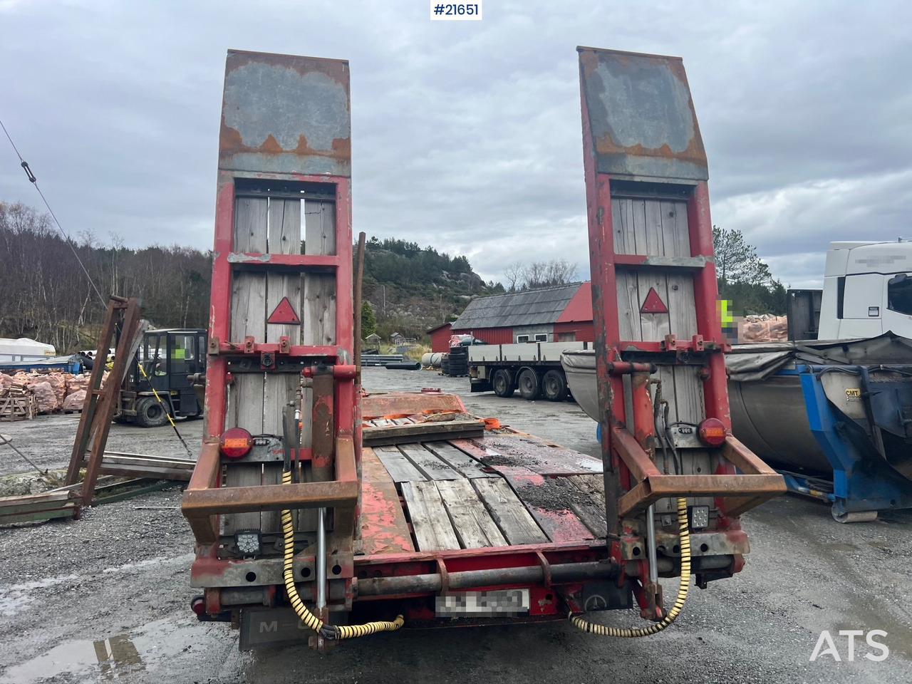 Damm 3 akslet maskinhenger m/ hydrauliske kjørebroer - Remorque porte-voitures: photos 3 Damm 3 akslet maskinhenger m/ hydrauliske kjørebroer - Remorque porte-voitures: photos 3