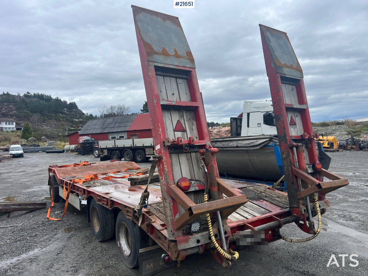 Damm 3 akslet maskinhenger m/ hydrauliske kjørebroer - Remorque porte-voitures: photos 2 Damm 3 akslet maskinhenger m/ hydrauliske kjørebroer - Remorque porte-voitures: photos 2