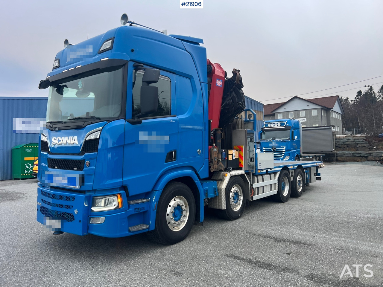 Scania R580 8x2 kranbil m/ 95t/m hmf kran, jibb , vinsj og konar planslep - Camion grue: photos 2 Scania R580 8x2 kranbil m/ 95t/m hmf kran, jibb , vinsj og konar planslep - Camion grue: photos 2