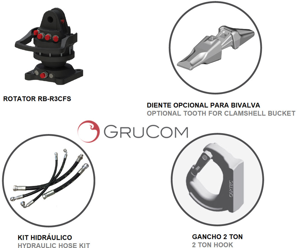 Clamshell bucket with sidewalls BV-L 125 - Benne preneuse pour Grue auxiliaire: photos 3 Clamshell bucket with sidewalls BV-L 125 - Benne preneuse pour Grue auxiliaire: photos 3