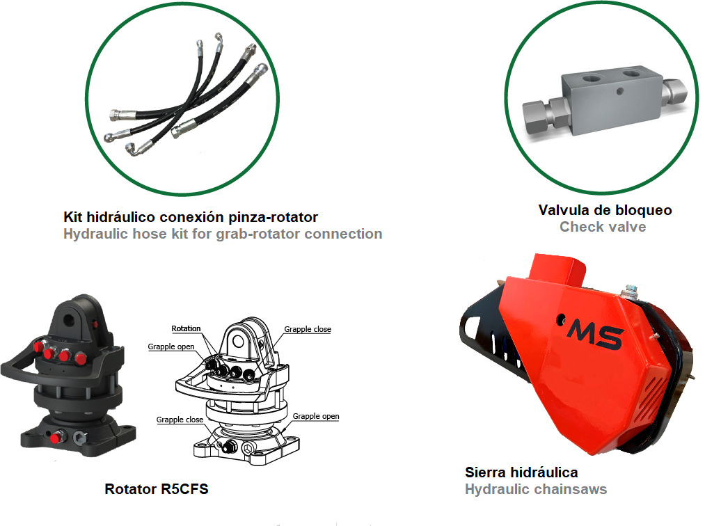 LOG GRAB  REINFORCED SERIE PF-R 22 - Grappin pour Grue auxiliaire: photos 3 LOG GRAB  REINFORCED SERIE PF-R 22 - Grappin pour Grue auxiliaire: photos 3