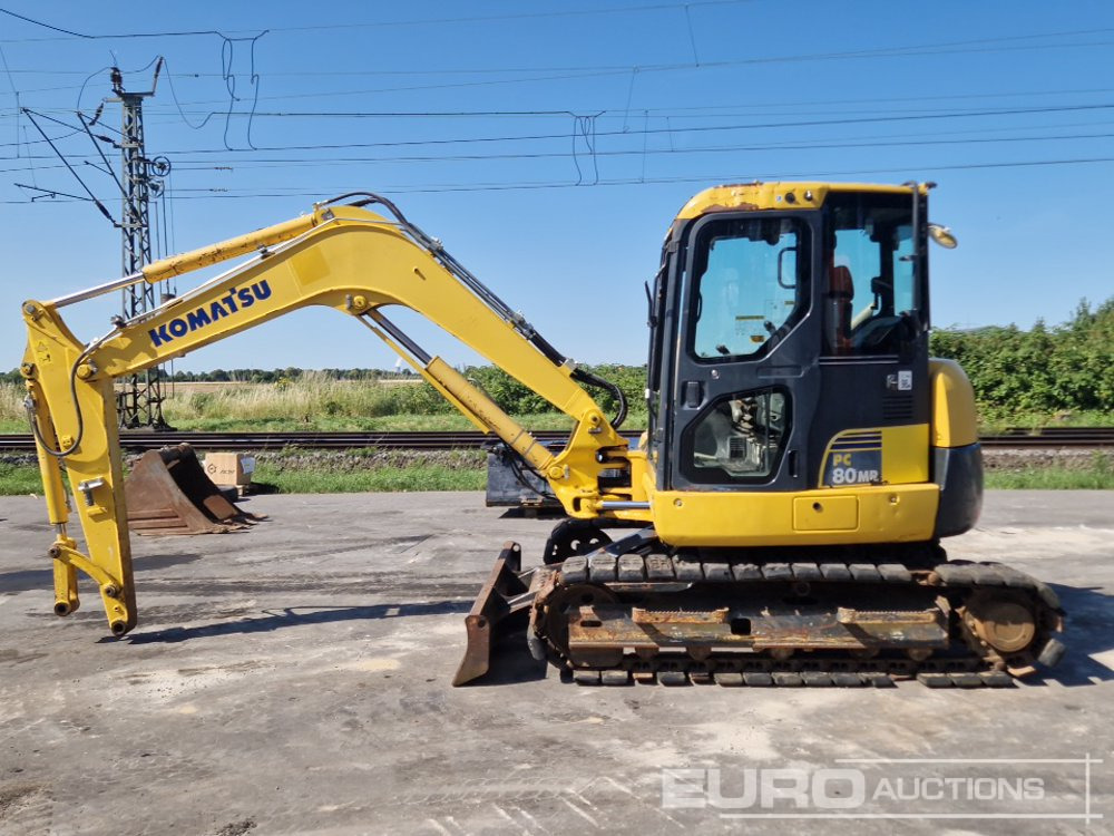2014 Komatsu PC80MR-3 - Mini pelle: photos 2 2014 Komatsu PC80MR-3 - Mini pelle: photos 2