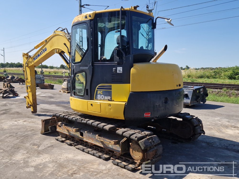 2014 Komatsu PC80MR-3 - Mini pelle: photos 3 2014 Komatsu PC80MR-3 - Mini pelle: photos 3