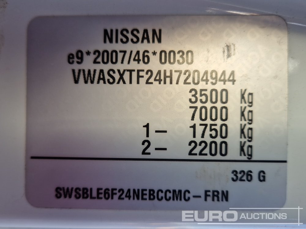 Véhicule utilitaire benne 2017 Nissan NT400: photos 31