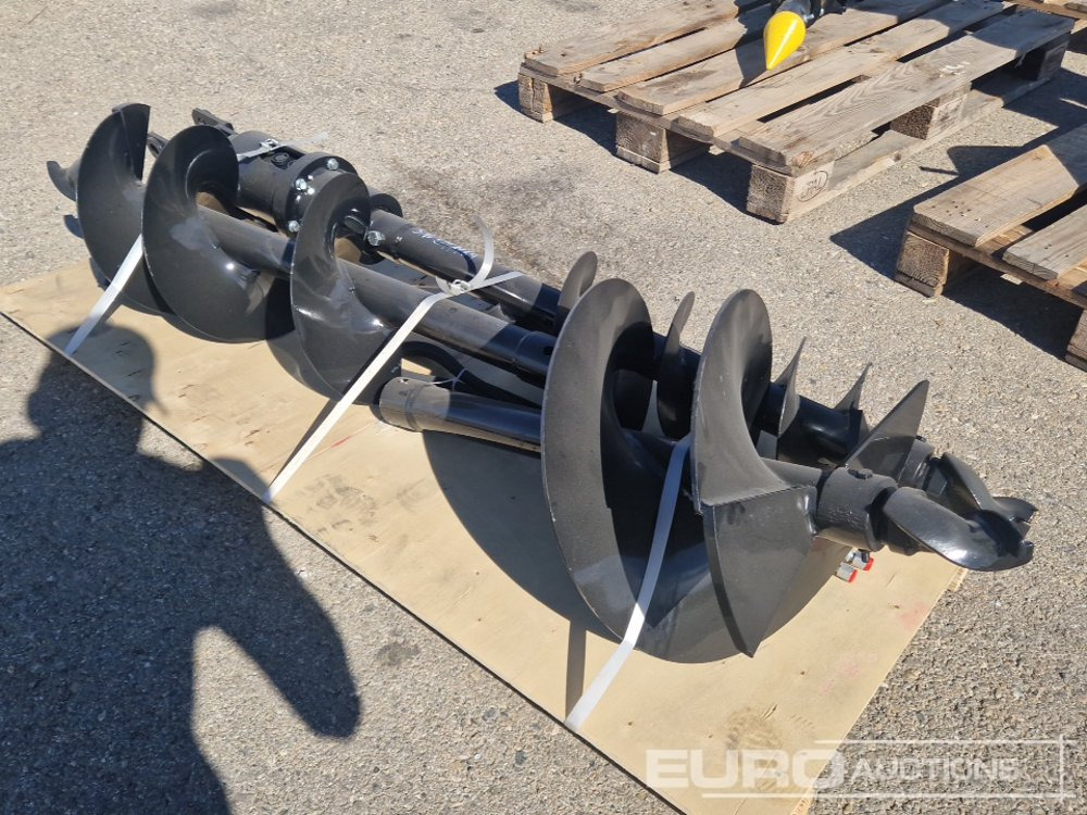 Unused 2025 Captok Auger, Qty (3 of) Auger 8", With 12"/16" Auger Rod to suit 1-2 Ton Excavator - Tarière: photos 1 Unused 2025 Captok Auger, Qty (3 of) Auger 8", With 12"/16" Auger Rod to suit 1-2 Ton Excavator - Tarière: photos 1