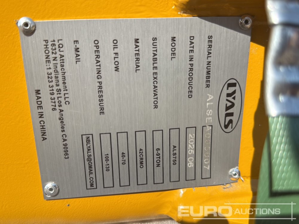 Unused 2025 Lyals ALS750 - Marteau hydraulique: photos 5 Unused 2025 Lyals ALS750 - Marteau hydraulique: photos 5