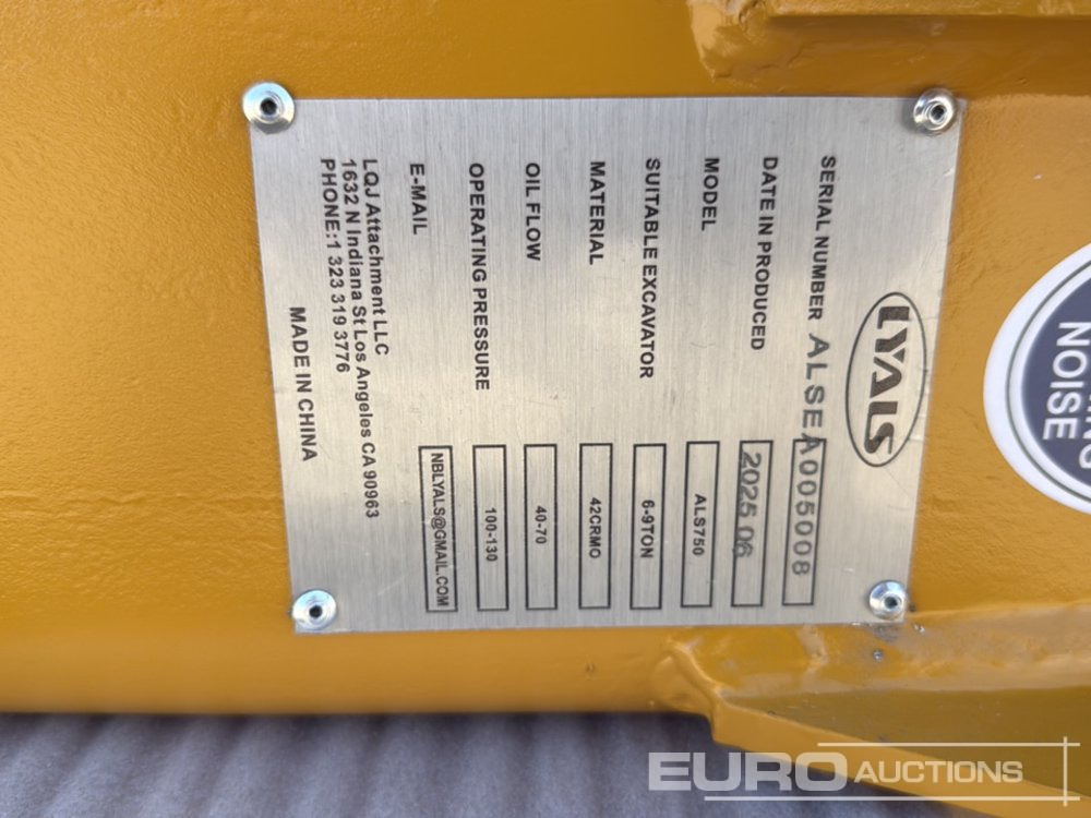 Unused 2025 Lyals ALS750 - Marteau hydraulique: photos 5 Unused 2025 Lyals ALS750 - Marteau hydraulique: photos 5