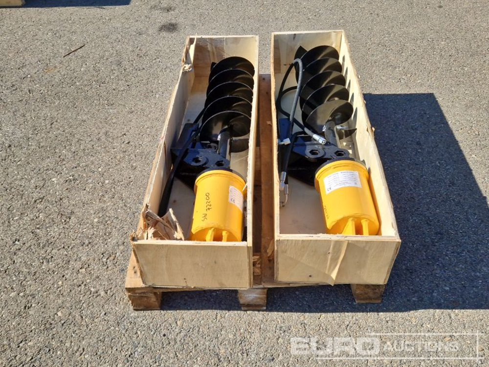 Unused KV200 Auger to suit Mini Excavator (2 of) / Ahoyador (2 of) - Tarière pour Mini pelle: photos 4 Unused KV200 Auger to suit Mini Excavator (2 of) / Ahoyador (2 of) - Tarière pour Mini pelle: photos 4