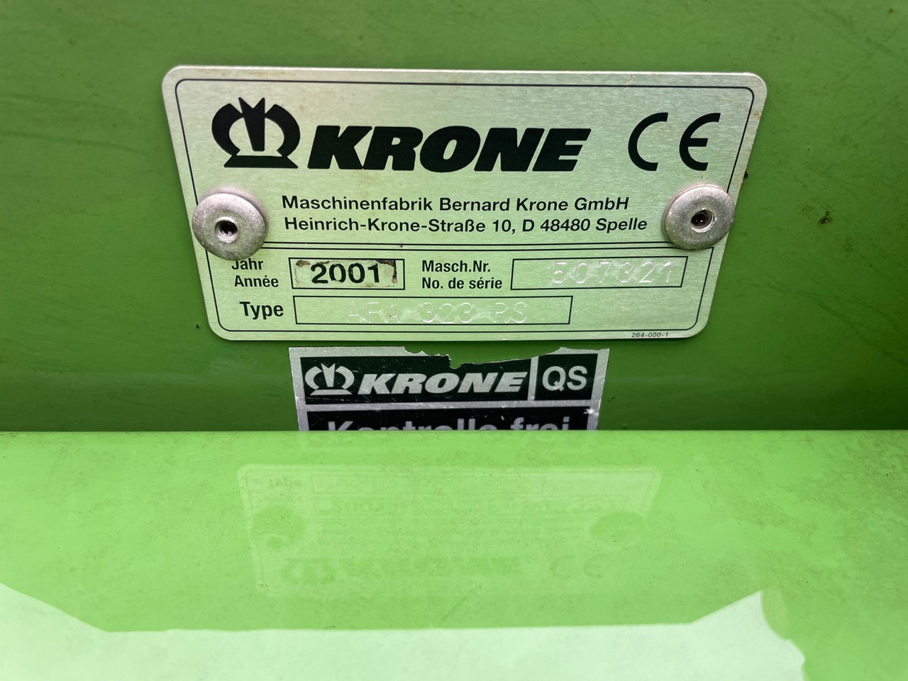 Krone AFA323 - Faucheuse: photos 2 Krone AFA323 - Faucheuse: photos 2