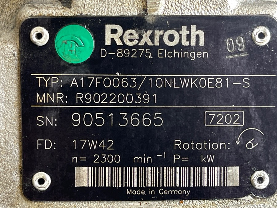 REXROTH HYDRALIC PUMP A17F0063 - Hydraulique pour Camion: photos 3 REXROTH HYDRALIC PUMP A17F0063 - Hydraulique pour Camion: photos 3