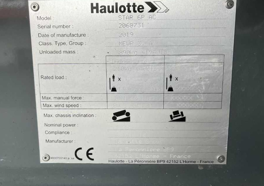 Haulotte STAR 6P AC - Nacelle à mât vertical: photos 4 Haulotte STAR 6P AC - Nacelle à mât vertical: photos 4