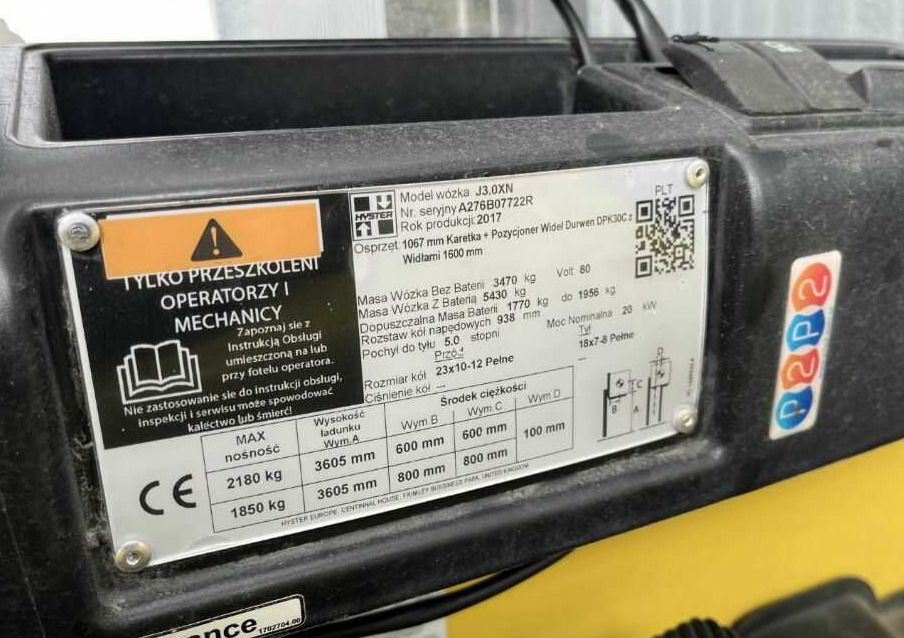 Hyster J3.0XN - Chariot élévateur électrique: photos 4 Hyster J3.0XN - Chariot élévateur électrique: photos 4