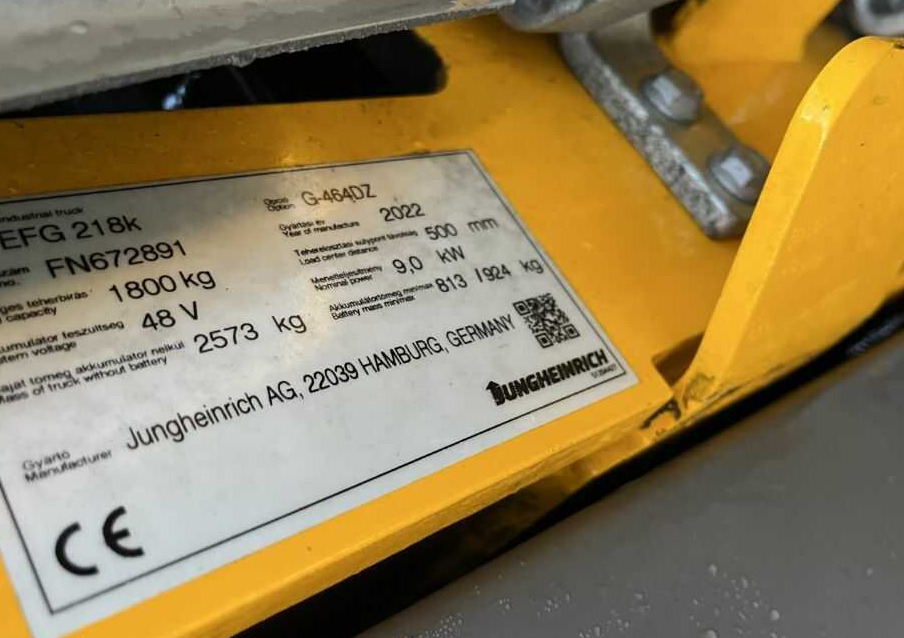 Jungheinrich EFG218k - Chariot élévateur électrique: photos 4 Jungheinrich EFG218k - Chariot élévateur électrique: photos 4