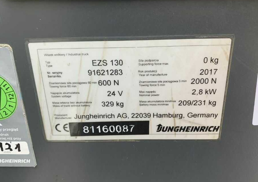 Jungheinrich EZS130 - Chariot tracteur: photos 4 Jungheinrich EZS130 - Chariot tracteur: photos 4