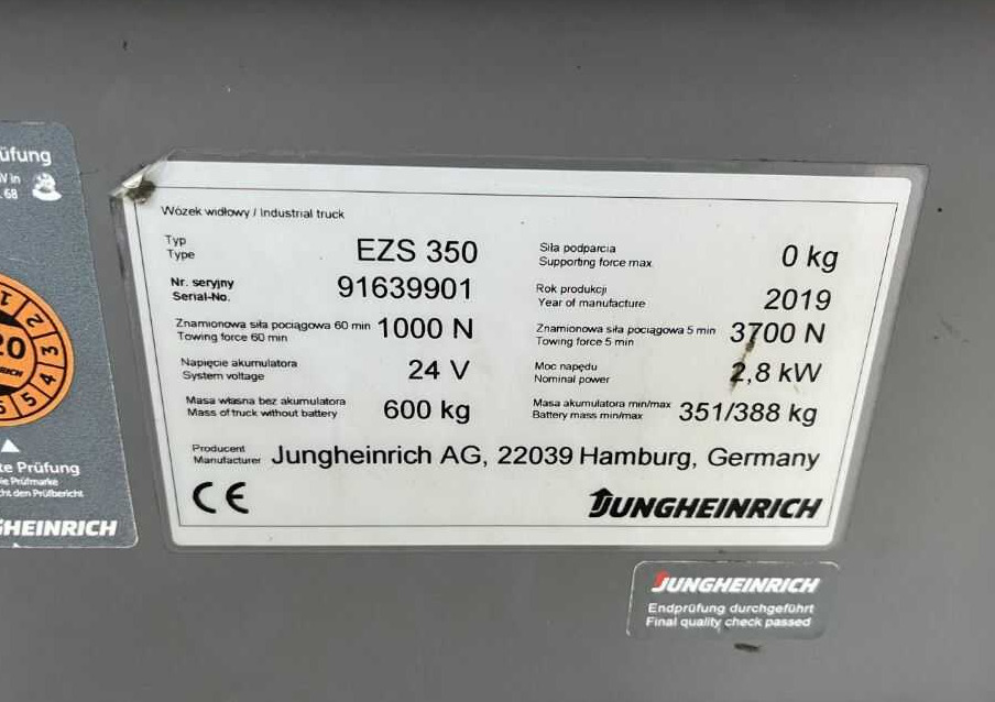 Jungheinrich EZS350 - Chariot tracteur: photos 4 Jungheinrich EZS350 - Chariot tracteur: photos 4