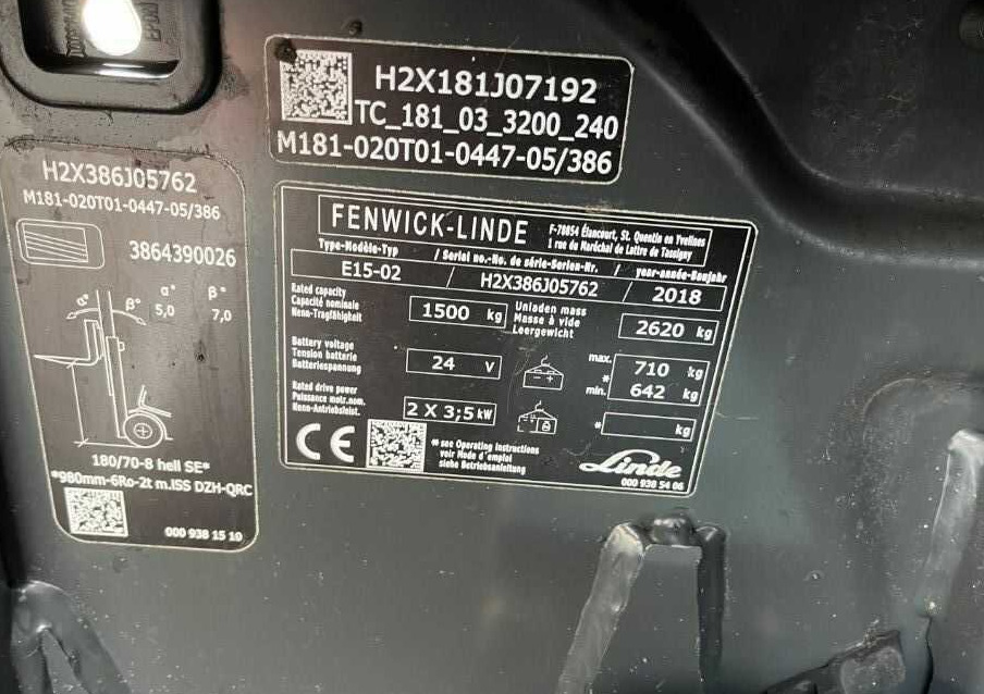 Linde E15-02 - Chariot élévateur électrique: photos 4 Linde E15-02 - Chariot élévateur électrique: photos 4