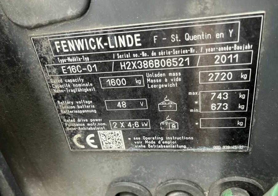 Linde E16C-01 - Chariot élévateur électrique: photos 4 Linde E16C-01 - Chariot élévateur électrique: photos 4