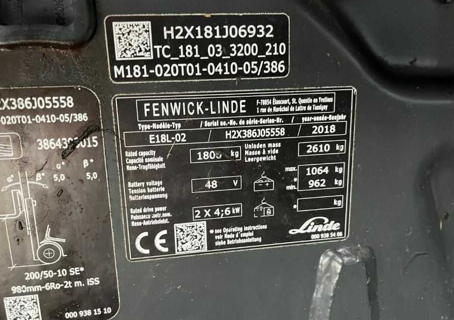Linde E18L-02 - Chariot élévateur électrique: photos 4 Linde E18L-02 - Chariot élévateur électrique: photos 4