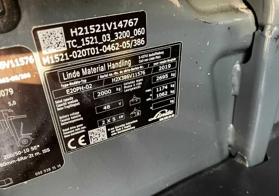 Linde E20PH-02 - Chariot élévateur électrique: photos 4 Linde E20PH-02 - Chariot élévateur électrique: photos 4