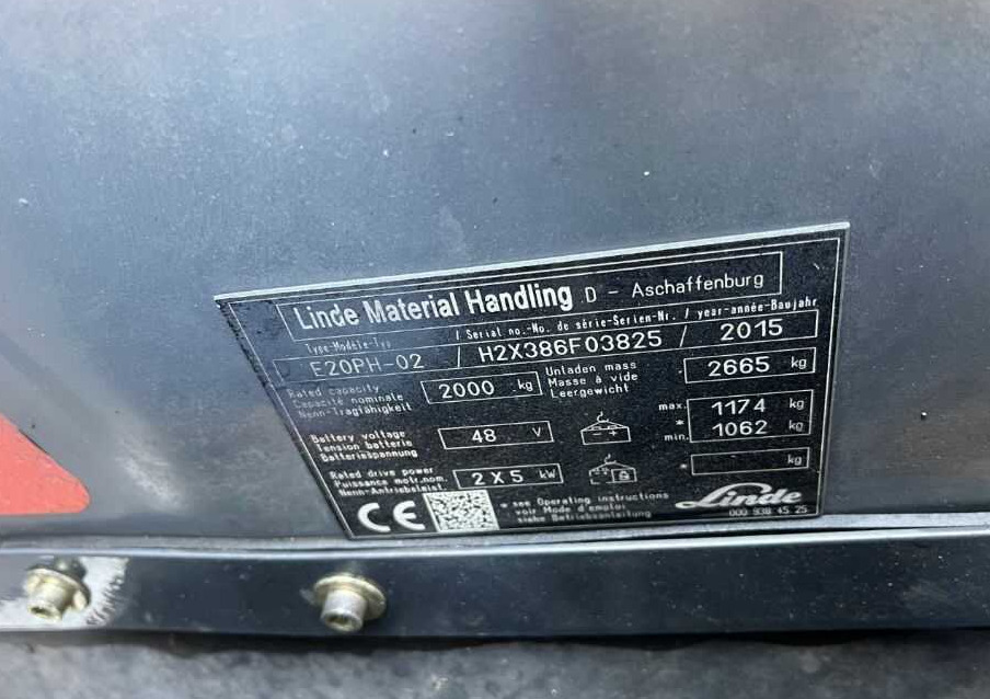 Linde E20PH-02 - Chariot élévateur électrique: photos 4 Linde E20PH-02 - Chariot élévateur électrique: photos 4