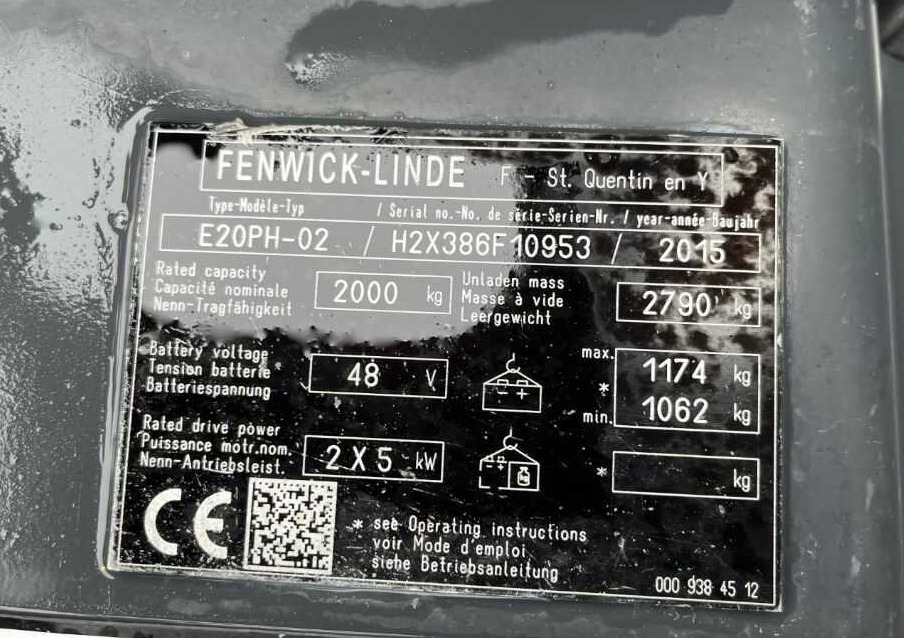 Linde E20PH-02 - Chariot élévateur électrique: photos 4 Linde E20PH-02 - Chariot élévateur électrique: photos 4