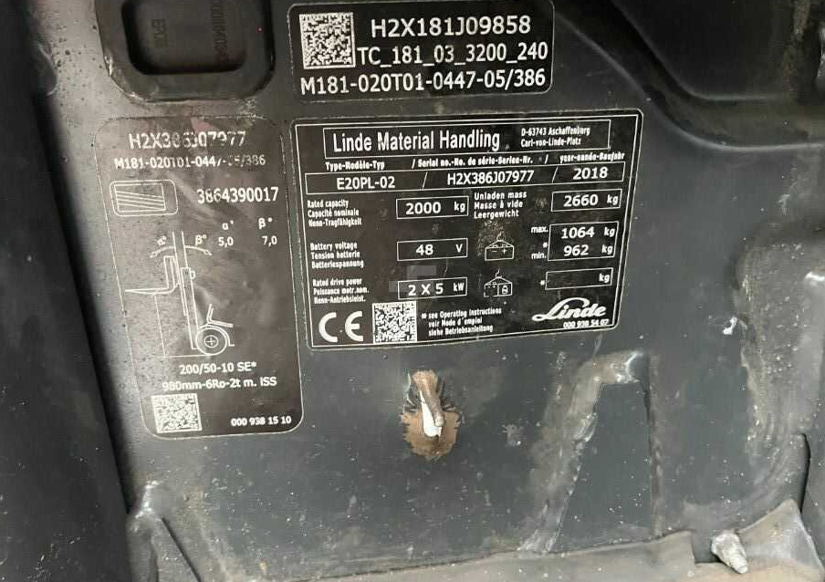 Linde E20PL-02 - Chariot élévateur électrique: photos 4 Linde E20PL-02 - Chariot élévateur électrique: photos 4