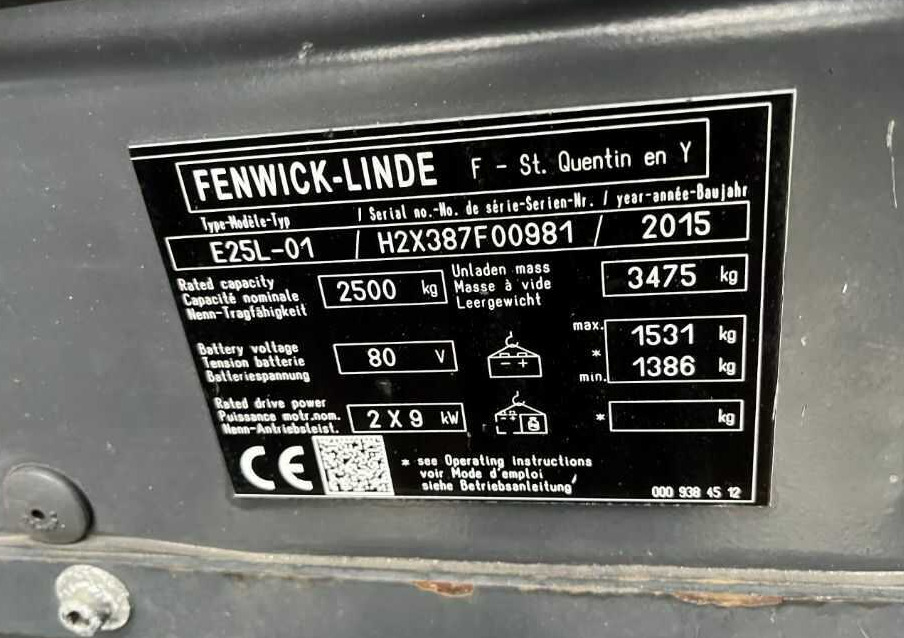 Linde E25L-01 - Chariot élévateur électrique: photos 4 Linde E25L-01 - Chariot élévateur électrique: photos 4