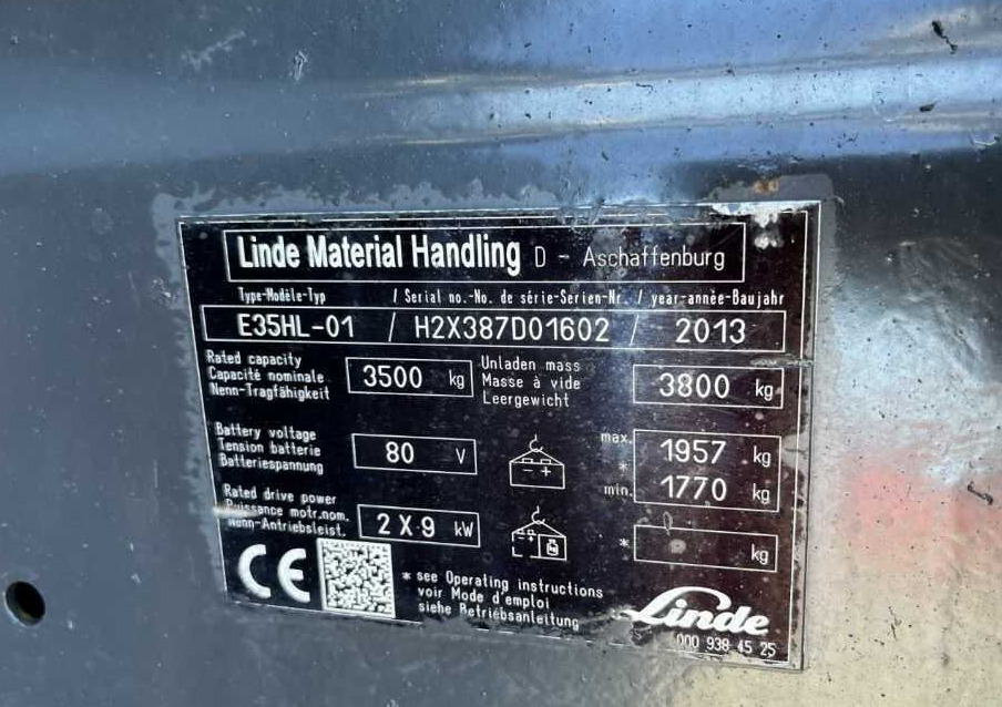 Linde E35HL-01 - Chariot élévateur électrique: photos 4 Linde E35HL-01 - Chariot élévateur électrique: photos 4