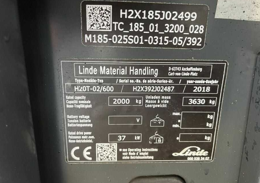 Linde H20T-02/600 - Chariot élévateur à gaz: photos 4 Linde H20T-02/600 - Chariot élévateur à gaz: photos 4