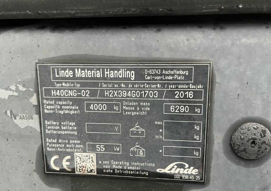 Linde H40CNG-02 - Chariot élévateur à gaz: photos 5 Linde H40CNG-02 - Chariot élévateur à gaz: photos 5